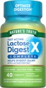 Nature's Truth Lactose Digest Pills Fast Acting (en anglais seulement) pour les adultes avec Enzyme de lactase