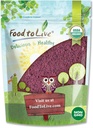 Nourriture pour vivre en poudre de jus de mûrier noir biologique, 2 livres – Non-OGM, fabriqué à partir de baies séchées crues, non sulfuré, végétalien, en vrac, idéal pour la cuisson, smoothies, yogourts, sans sulfites, contient de la maltodextrine