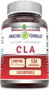 Formules étonnantes CLA Amino Acid Supplement de 1000 Mg par service de softgels de softgels de softgels de softgels de softgel de softgel de softgel sans gluten de GMO de 1 pack, 240 comte)