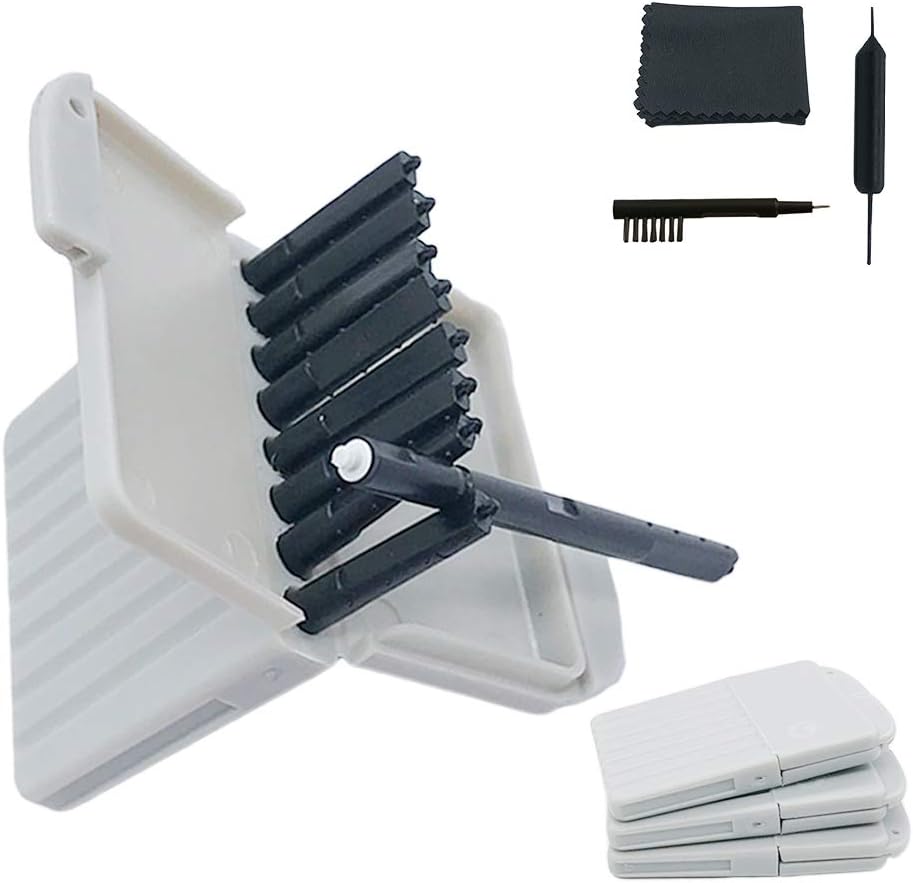 Appareils auditifs Wax Guards Filtres Cerumen Stop Wax Traps pour Phonak, Unitron, Widex Appareils auditifs Nettoyeur avec kit de brosse de nettoyage Outils et étui – 3Packs/24 Filtres