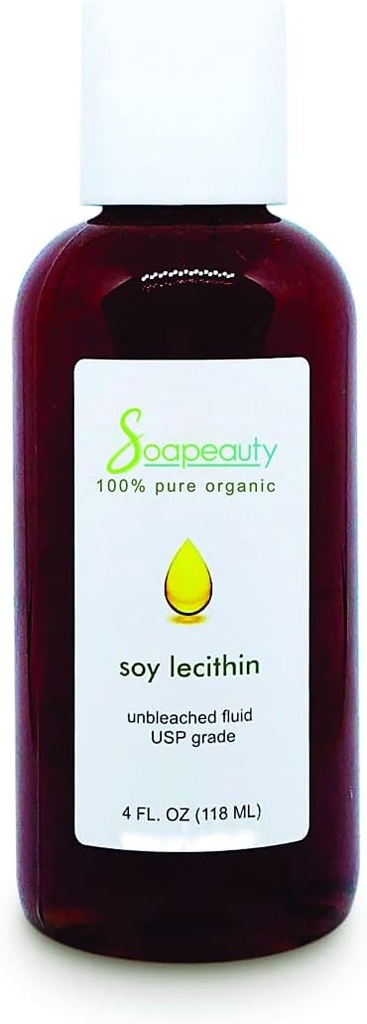Soapeauty Lecithin Soy Unbleached Fluid Liquid Skin Hair Nails Health 4 OZ to 7 LBS (Size: 8 OZ)