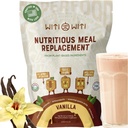 Substitut de repas végétalien WitiWiti, Vanille - Poudre de protéines à base de plantes 23g - Superaliments, verts, prébiotiques, vitamines et minéraux - Sans lait et gluten - Tout en un Shake pour les femmes et les hommes, 15 Svgs