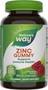 Nature's Way Zinc Gummies, Adultes et Enfants 9+ Immune Support Gummies*, 100 % de la valeur quotidienne par service, mélange de fleur de baie, 120 Chews