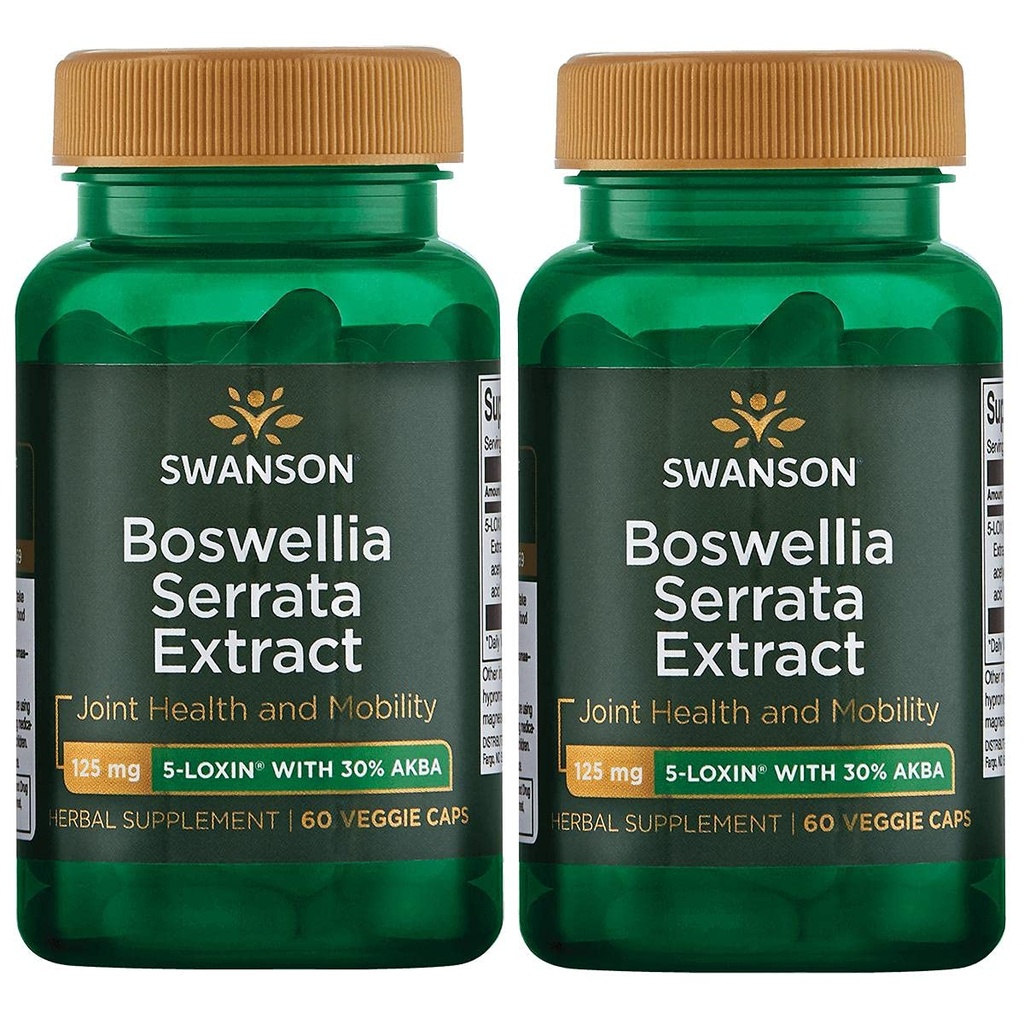 Extrait de Swanson Boswellia Serrata 125 mg 60 gélules (2 boîtes)