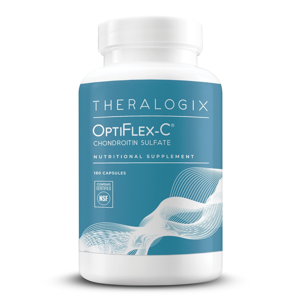 Theralogix OptiFlex-C Sulfate de chondroïtine - 90 jours d'approvisionnement - Capsules de chondroïtine - Soutenir une fonction et une mobilité conjointes saines - Supplément de soutien conjoint pour les femmes et les hommes - Certifié NSF - 180 Capsules