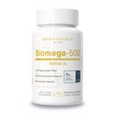 Recherche en biotique Biomega 500 Omega 3 Supplément huile de poisson, huile de poisson hautement concentrée avec EPA/DHA, acides gras Omega 3, supporte les capsules immunitaires et cardiovasculaires 90 Softgel