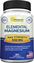 aSquared Nutrition Proprietary Magnésium 500mg – Citrate de magnésium et d'oxyde de haute absorption – 180 Capsules de Veggie, 180 jours d'approvisionnement – États-Unis Formulés et testés en troisième partie