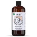 Huile MCT biologique HBNO 16 oz (475ml) Taille de la valeur - Idéal pour les vinaigrettes, les baumes à lèvres, le lavage du visage, les Lotions, les soins de la peau et les produits de soins capillaires.
