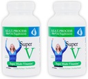 SuperV (2 Pack) Meilleur procédé AlkaIine — Multivitamine énergétique et détoxifiante — Vitamines et minéraux avec enzymes digestives, superaliments et herbes