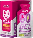 BARE PERFORMANCE NUTRITION, BPN Go Gel Endurance, 24g de glucides et 100 calories par paquet, Vegan + Gel sans gluten, 10 packs à un seul usage, Berry mélangé caféiné