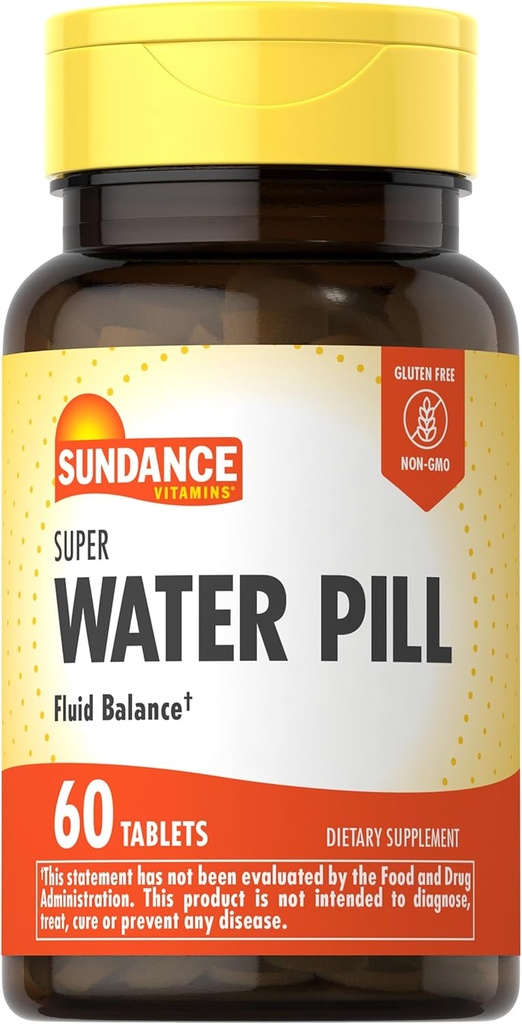 Sundance Water Pill | 60 Tablets | Fluid Balance Supplement | Vegetarian, Non-GMO, and Gluten Free Formula