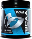 Fête musculaire Vegan BCAA Poudre 4:1:1 Rapport Keto Friendly Sugar Free Recovery, Blue Ice Pop, 300g