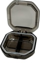 Organisateur de pilules de voyage - Cas de pilule étanche et durable Taille de voyage avec 4 compartiments - Cas de pilules compactes pour les vitamines, suppléments, médicaments - Conteneur de pilules de voyage pour la purse (Gray)