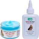 Bleu Beurre Crème de trémissement de tache chaude 4oz pour chiens et gouttes de traitement d'infection d'oreille 2oz pour chiens