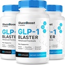 (3 packs) GlucoBoost Capsules, GlucoBoost officiel GLP-1 Booster, toute la formule naturelle pour maintenir des niveaux stables et sains, Vitamines de soutien du sang Premium, Gluco Boost Review (180 capsules)
