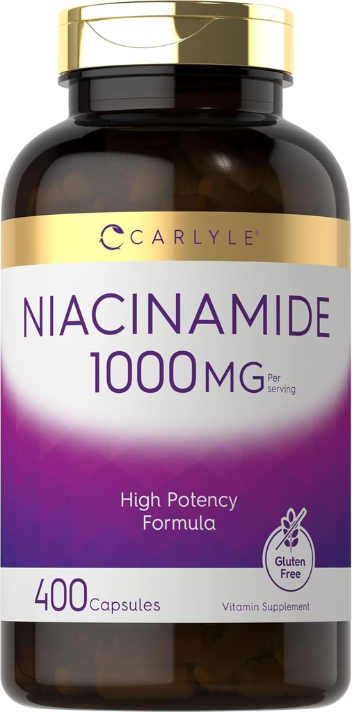 Carlyle Niacinamide 1000 mg de 400 gélules Formule de haute puissance