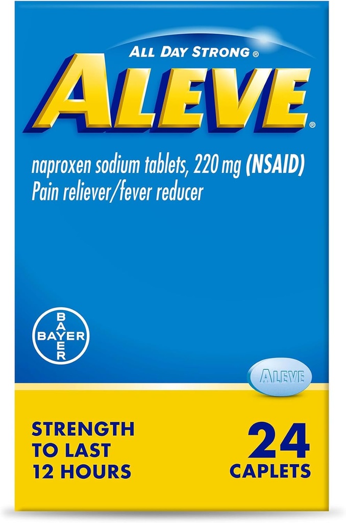 Aleve Pain Relief Naproxen Sodium Caplets ‐ 24 Count