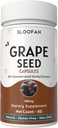 Capsules de graines de raisin 500mg.00 10:1 Extrait concentré.00 Supplément naturel à base de plantes.00 Non-OGM, sans gluten...