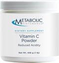 Maintenance métabolique Poudre de vitamine C pure - 1100 mg Acide ascorbique et ascorbate de sodium supplément antioxydant pour le soutien immunitaire et la santé adrénale - sans gluten (1 lb / 456g)