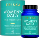 Supplément quotidien digestif et probiotique FRISKA Femmes, Soutien naturel avancé pour la santé digestive féminine, Combats Bloating, Eases Digestion, Soutient l'absorption nutritive, 30 Capsules