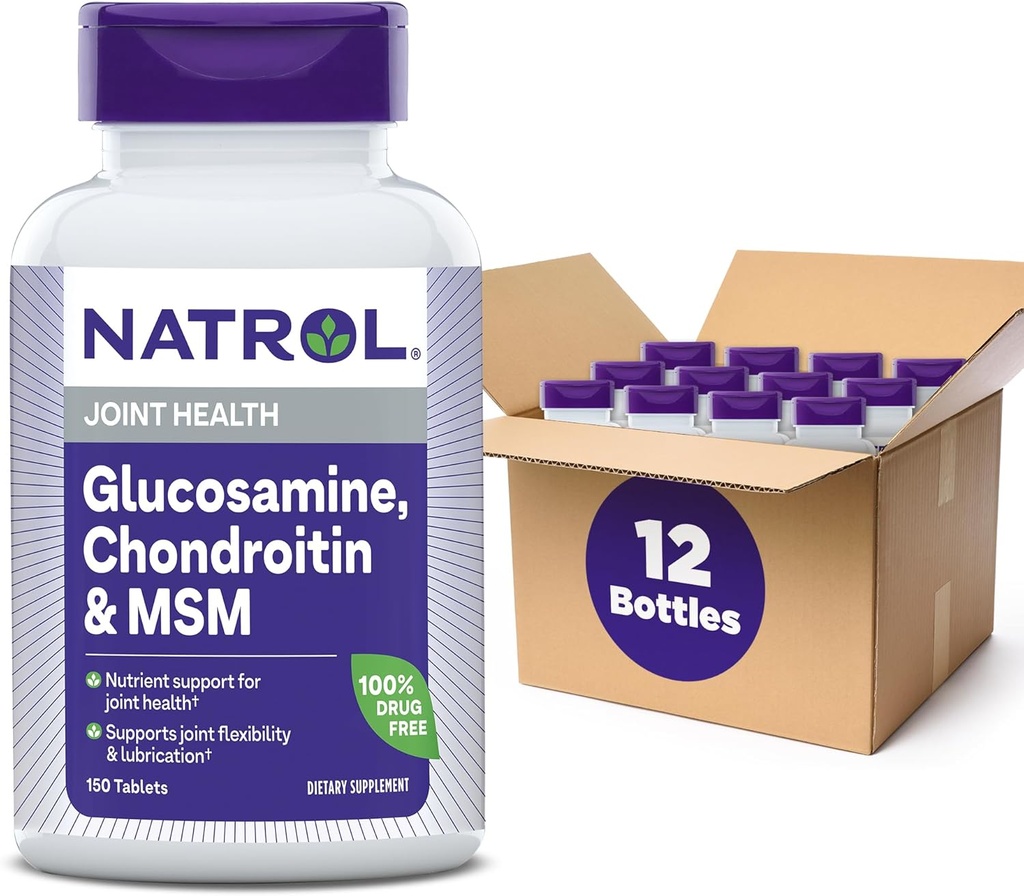 Natrol Glucosamine Chondritine et comprimés MSM, 150-Count (paquet de 12