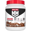Lait musclé Poudre de protéines authentiques, Chocolat, 1,93 livres, 13 portions, 32g de protéines, 2g de sucre, Calcium, Vitamines A, C & D, NSF certifié pour le sport, Energing Snack, Emballage May Vary