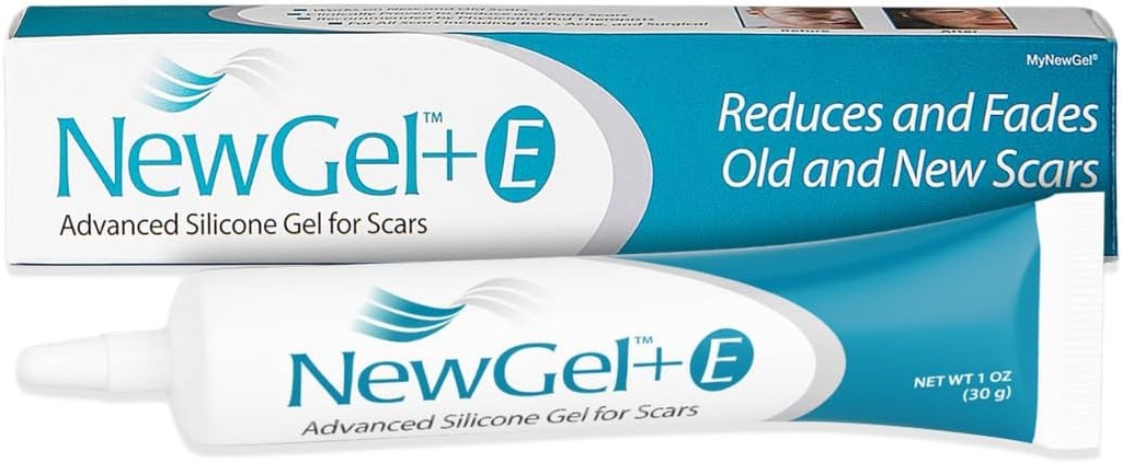 NewGel Plus Scar Gel par MyNewGel Traitement de silicone professionnel avancé pour les cicatrices anciennes et nouvelles w Vitamine E, haute capacité pour la chirurgie, les kéloïdes, les brûlures et les cicatrices blemish faciales (30 Grams) - 1 oz