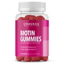 Gommies de biotine de 5000 mcg pour cheveux, peau et ongles - Supplément végétalien pour les femmes et les hommes - GLP-1 Soutien nutritionnel pour promouvoir les serrures Lucious et la peau radiante - Vitamine B7 - Fraise Flavor, 90 Comte