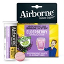 Extrait air-porté de sureau + vitamine C 1000mg (par portion) - Comprimés effervescents (20 Compte dans une boîte), supplément de soutien immunitaire sans gluten, avec vitamines A C E, zinc, sélénium, sans sucre