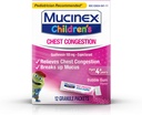 Congestion thoracique, Mucinex Mini Melts pour enfants, Congestion thoracique, Gum bulle, 12ct