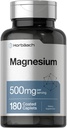 Horbäach Magnésium 500mg. 180 Caplets. Supplément végétarien, sans OGM et sans gluten