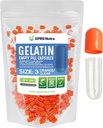 XPRS Nutra Taille 3 Capsules vides - 100 Compte Capsules de gélatine vides - Pills Bricolage Capsule Remplissage - Pure Pilule de Gel de Pilule pour Do-It-Youlf Vitamines et Suppléments (Orange/Clear)