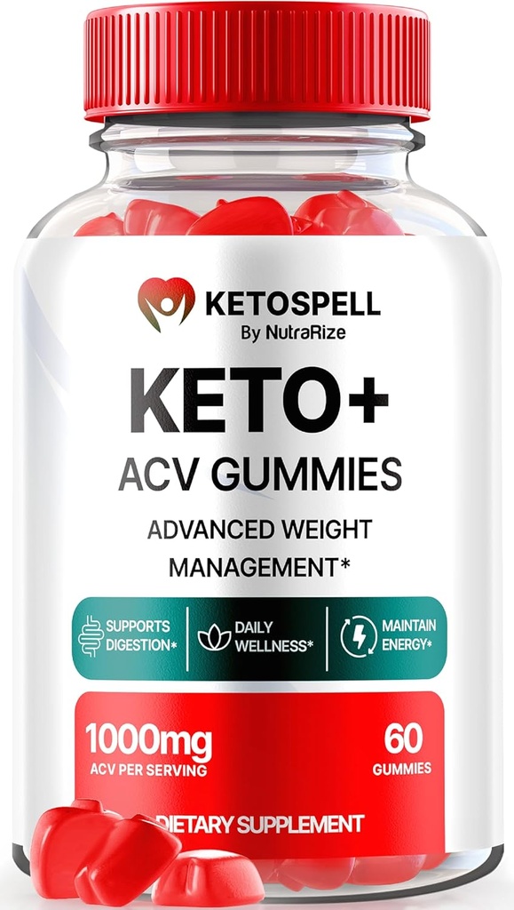 Gummies de vinaigre de cidre de pomme de terre kétospell, vinaigre de cidre de pomme de terre kétospell Formule avancée de perte de poids, tout naturel vinaigre de cidre de pomme 1000MG, KetoSpell Keto + supplément de vinaigre de cidre de pomme, Gomitas Avis (60 Gummies)