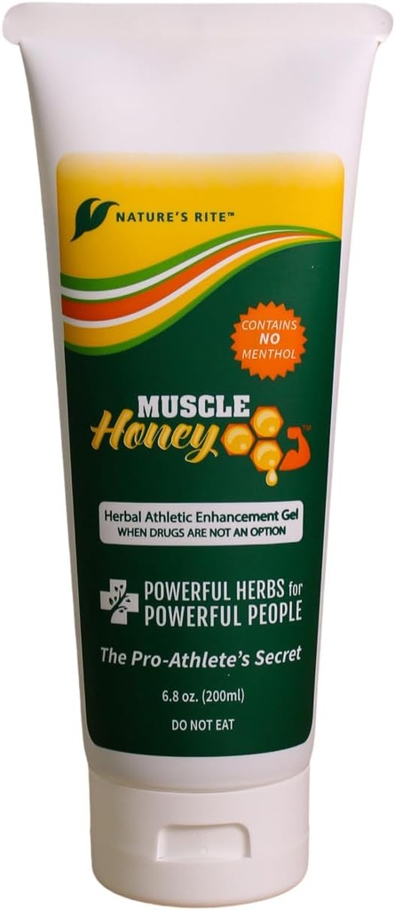 Miel musclé rite de la nature, 6,8 oz (200 mL), gel à base de plantes, sports et aid sportif tout naturel, l'AMA et la NCAA