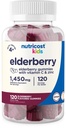 Nutricost Gummies de mûres aînées pour enfants (50mg) avec du zinc et de la vitamine C 120 Gummies - Sans gluten, sans sirop de maïs