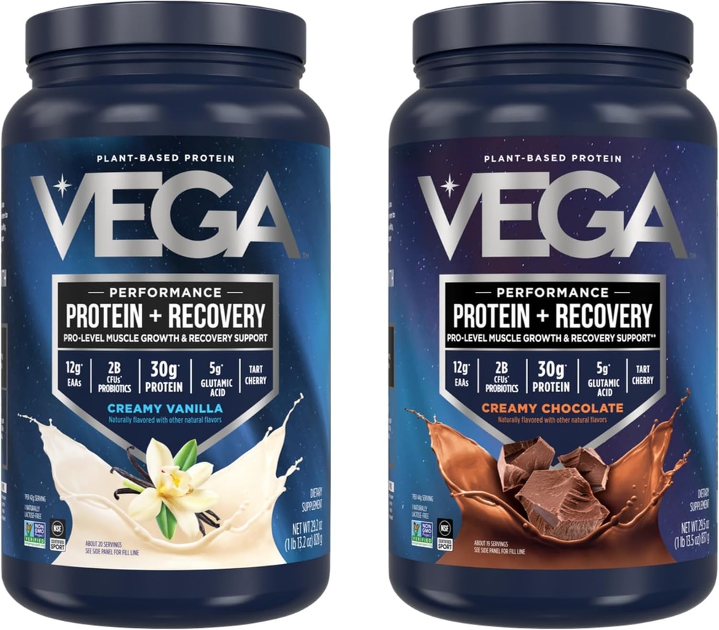 Vega Sport Premium en poudre de protéines, Chocolat + Vanille, Protéine végétale en poudre après l'entraînement - Vegan certifié, végétalien, ami-céto, sans gluten, sans produits laitiers, BCAA acides aminés