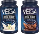 Vega Sport Premium en poudre de protéines, Chocolat + Vanille, Protéine végétale en poudre après l'entraînement - Vegan certifié, végétalien, ami-céto, sans gluten, sans produits laitiers, BCAA acides aminés