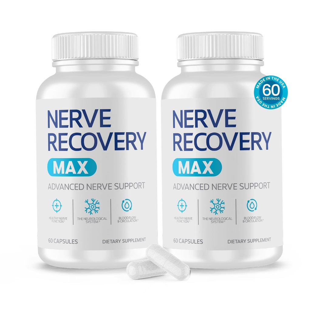 Supplément de soutien à la nerf sans OGM avec vitamine D3 et acide alpha lipoïque pour la protection et la restauration de la nerve - Fabriqué aux États-Unis - 60 jours d'approvisionnement, 2 bouteilles