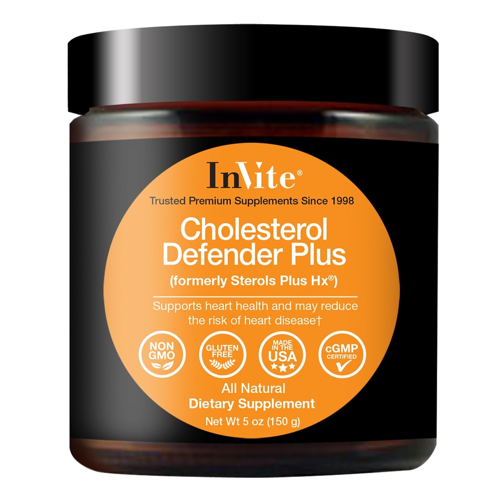 Invitez Santé Stérols Plus Hx® - Soutient la santé cardiovasculaire et les niveaux de cholestérol sains - Contient la levure de riz rouge, Stérols, Bran d'avoine, Extrait de canneberge - 30 portions