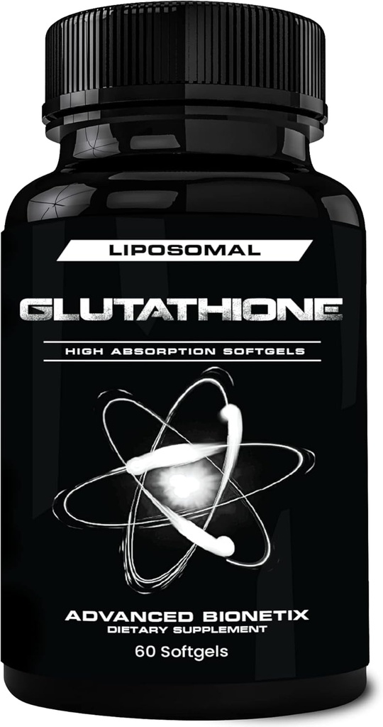 850mg Supplément de glutathion liposomique 60 Total des softgels liposomiques Supplément d'antioxydants avec/Gluta-IVTM, 100X Absorption sur la poudre de glutathion