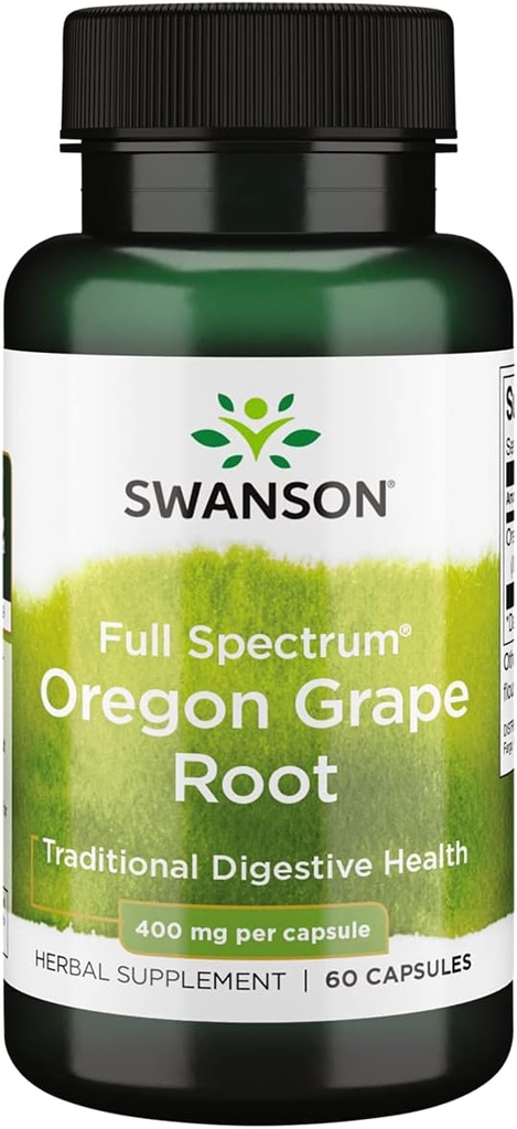 Swanson Full Spectrum Oregon-Grape Root 400 Milligrammes 60 Capsules