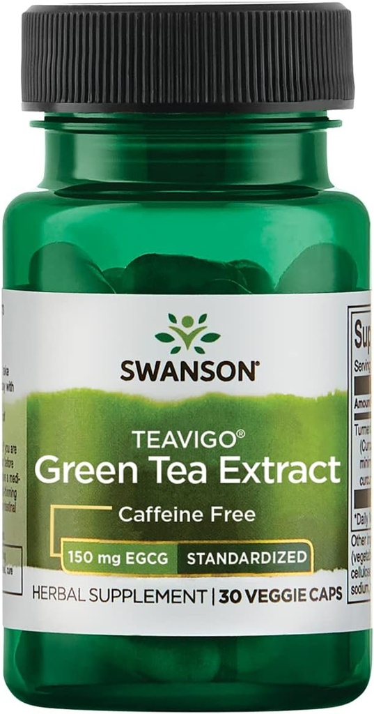 Swanson TEAVIGO GRN Thé 150MG EGCG 30VEG Casquette