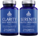 Strack Thrivous Clarity & Serenity – Day + Night Nootropic Bundle pour Focus, Mood, Relaxation & Sleep Support – 120 Capsules Vegan