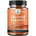 Complexe de soutien à la thyroïde à base de plantes - Potent Kelp Iodine supplément avec L Tyrosine, Bladderwrack, Sélénium et pur Ashwagandha pour l'équilibre hormonal - Mood & Energy Dietary Pills - 120 capsules halales