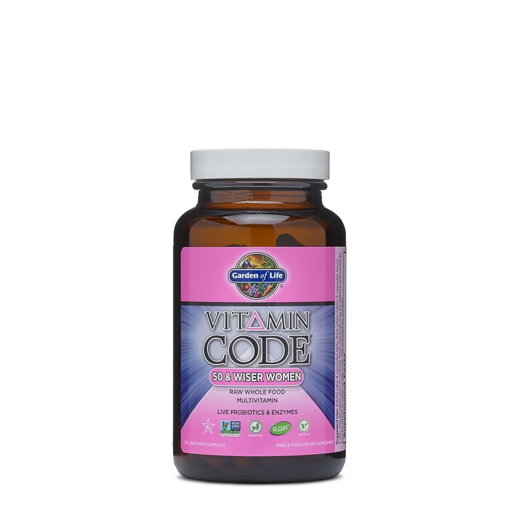 Vitamin Code 50 & Wiser Women Formula 120 VegiCapsules