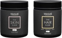 WelleCo, The Skin Elixir + The Hair Elixir, Vegan Beauty Supplements Bundle, favorise la croissance des cheveux et réduit la rupture, soutient la formation saine de peau et de collagène, 60 Capsules