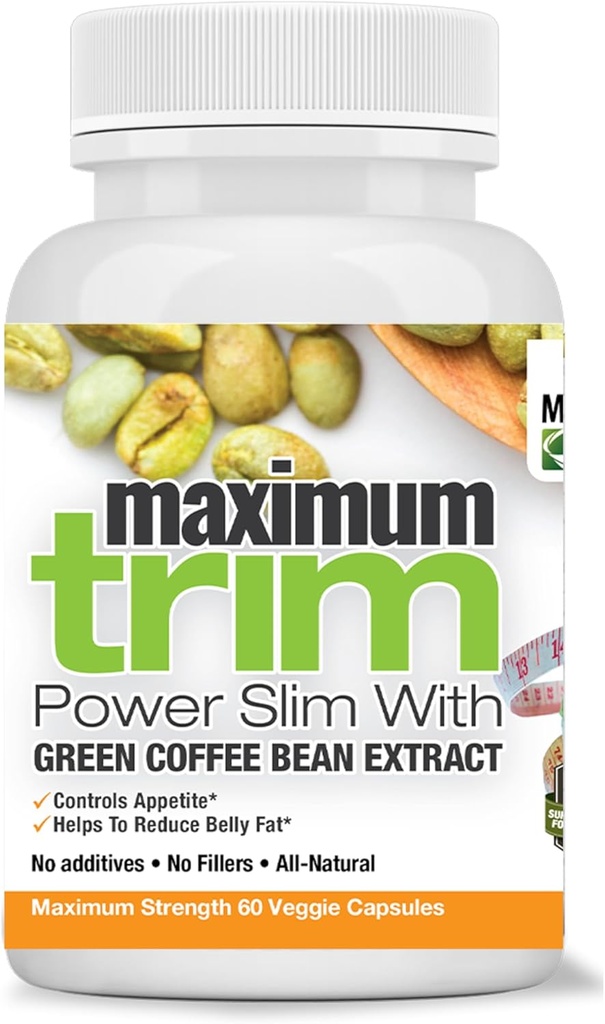 Maximum Slim Formulation la plus efficace MaximumTrim Garcinia CAMBOGIA avec extrait de haricot de café vert Tout naturel perte de poids, suppresseur d'appétit et brûleur de graisse - mois d'approvisionnement