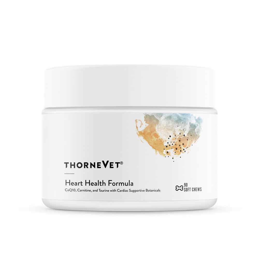 ThorneVET Formule de santé cardiaque – Soutien cardiovasculaire pour chiens et chats, 90 chews doux