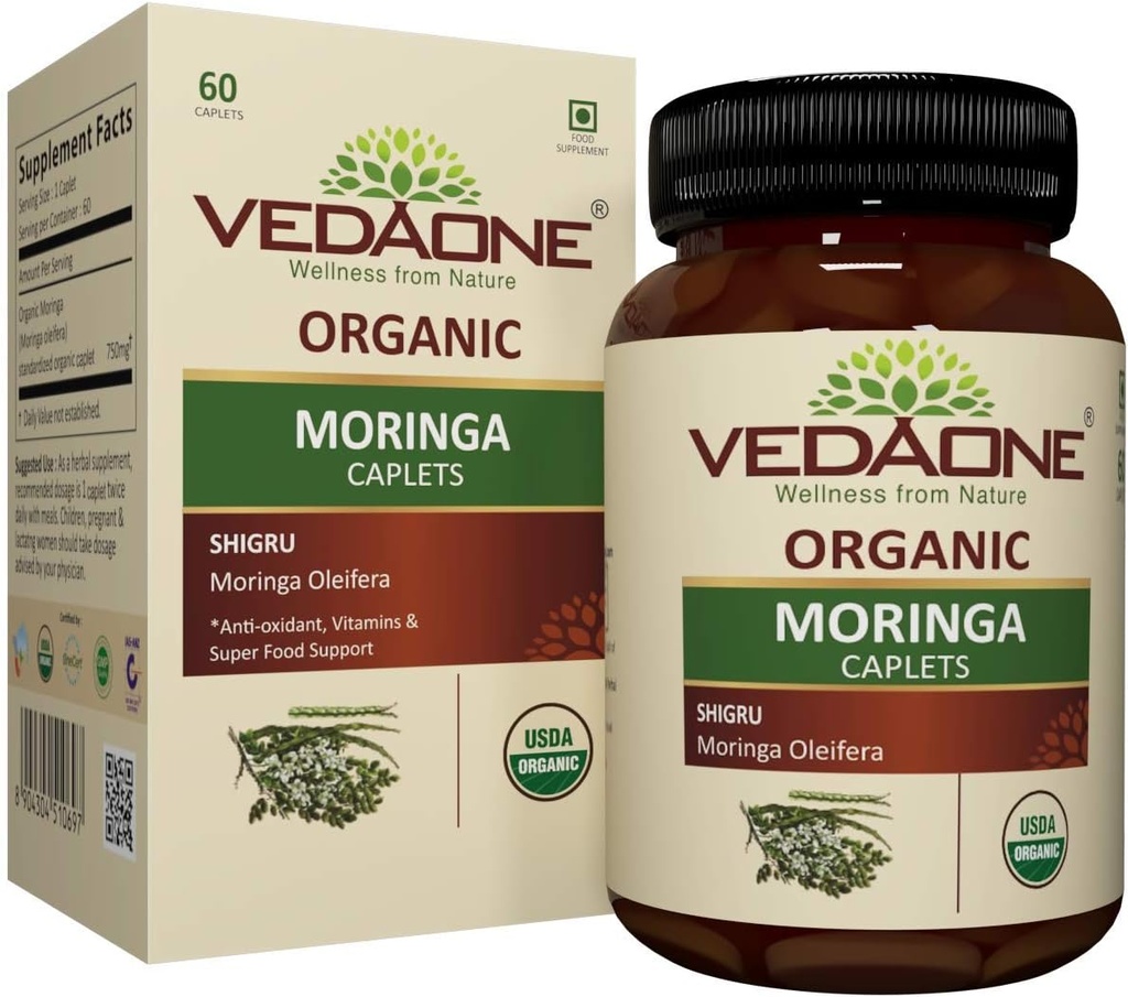 USDA Moringa Bio 750mg 60 Caplets
