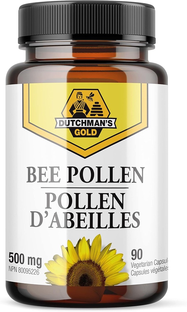 Dutchman's Gold Pure Bee Pollen Capsules 500 mg - 90 capsules